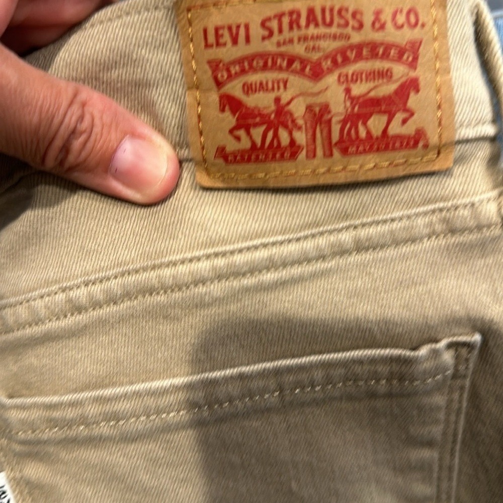 Levi's 505 Straight Leg Beige Denim Size 29 - Picture 5 of 5